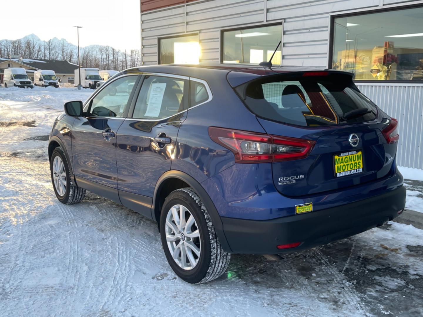 2022 Blue /charcoal cloth Nissan Rogue Sport S AWD (JN1BJ1AW3NW) with an 2.0L L4 DOHC 16V engine, CVT transmission, located at 1960 Industrial Drive, Wasilla, 99654, (907) 274-2277, 61.573475, -149.400146 - Photo#3